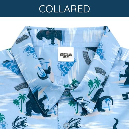 Godzilla Matching Family Hawaiian Button Down Shirt Toddler to Adult Sizes (4T - 2XL)3
