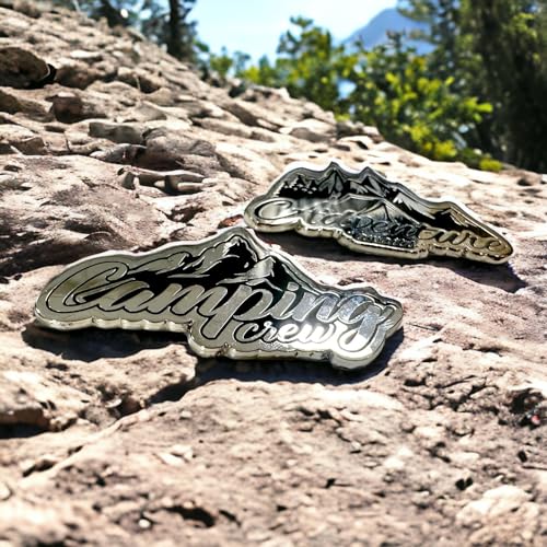 Image of KOZUKI Camping Emblem Outdoor Emblems Stickers Mountain Decal for car Metal Sticker Decor Camper Accessories Essential Snow Tree (CampingCrew)