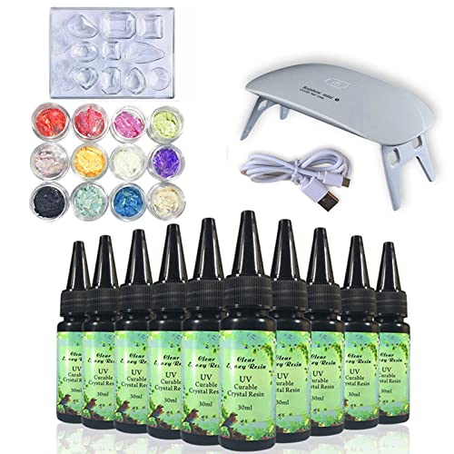 Résine époxyde UV 300ML Cristal Clair Non toxique Cover