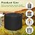 Fire Pit Cover for Solo Stove, COITEK Black Round Solo Stove Cover 22" D x 16" H, 600D Waterproof Oxford Fabric Fire Pit Cover for Stove Bonfire, Fire Pit Bowl or Fire Pit Table