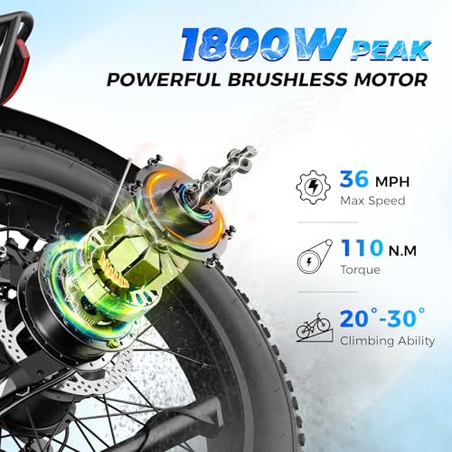 LEONX M2 Pro Electric Bike,1800W Motor Electric Bike for