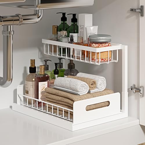 REALINN Under Sink Organizer, Pull Out Cabinet Organizer 2...