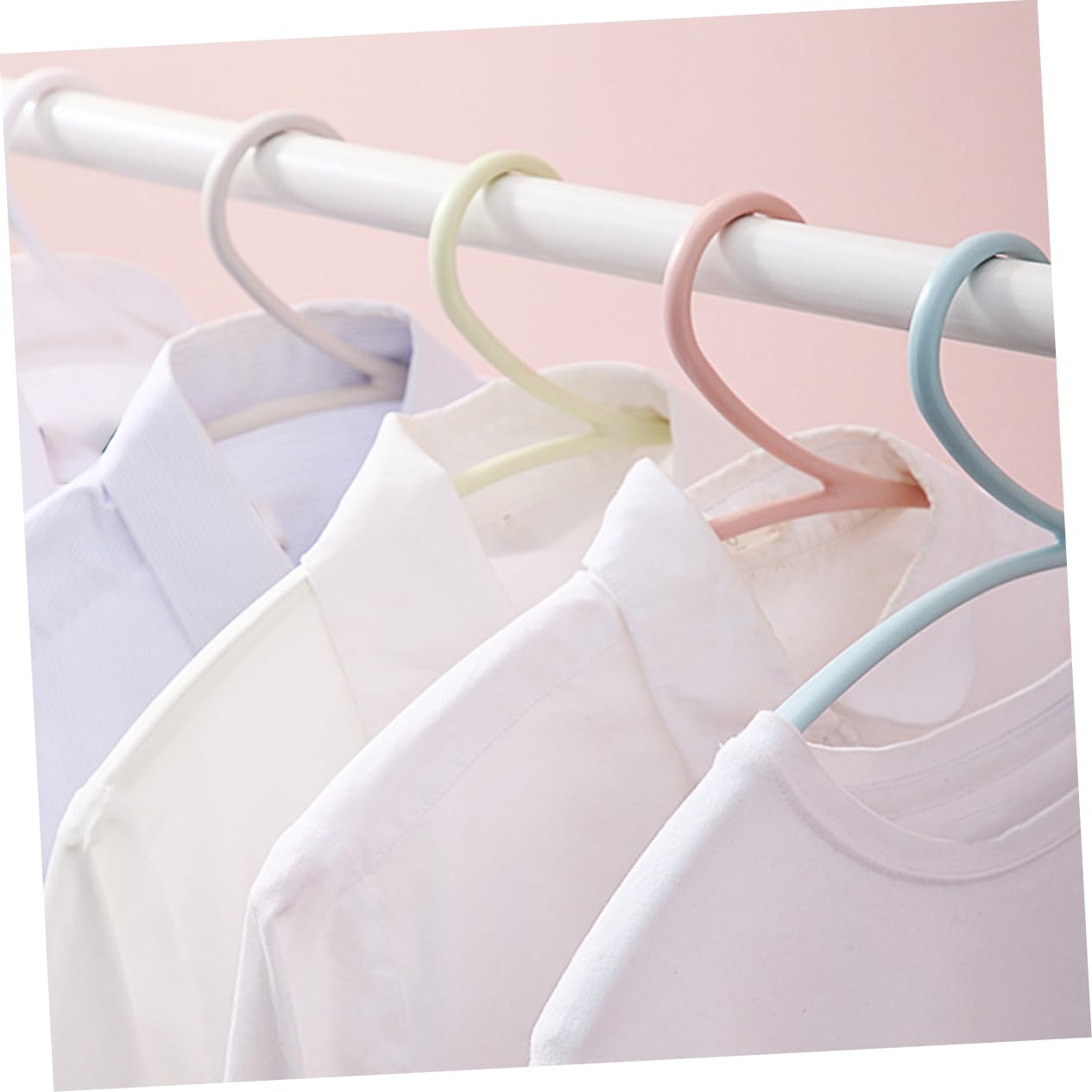 Ciieeo 10Pcs Clothes Hangers Non Slip Plastic Coat Hangers with Contoured Shoulder Design and Rustproof for Traceless Clothing Storage