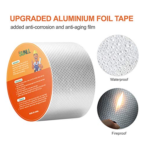 Sunll DJ-5-500W Butyl Waterproof Tape 2 Inch W X 16'L, Upgraded Leak Proof Butyl Seal Strip, Multi-Use Repair For Boat And Pipe Sealing thumb #2