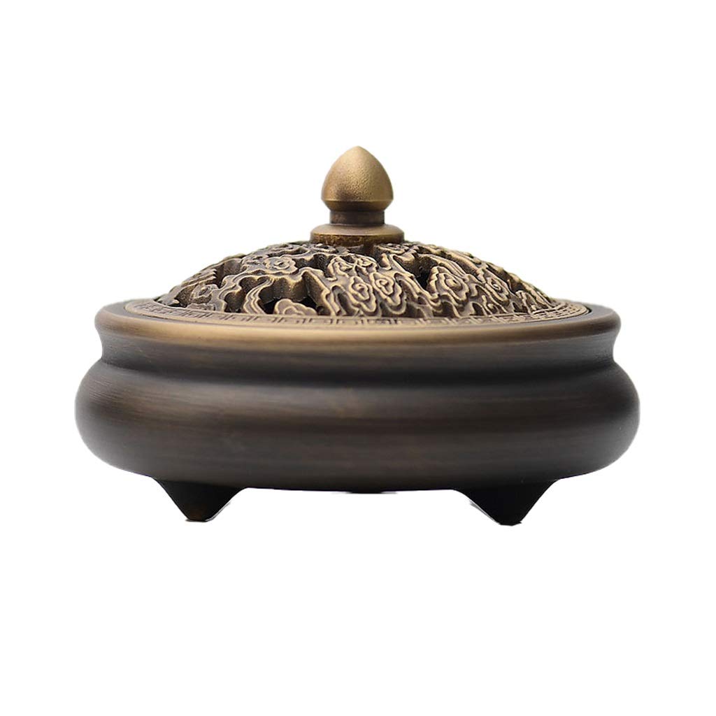 Kupfer Moskito Weihrauchbrenner, Räucherstäbchenhalter Weihrauch Halter Brenner, Indoor Moskitonspulenhalter Aromatherapie Haushaltsunenz Brennerhalter Für Häuserdekoration (Color : Brown)