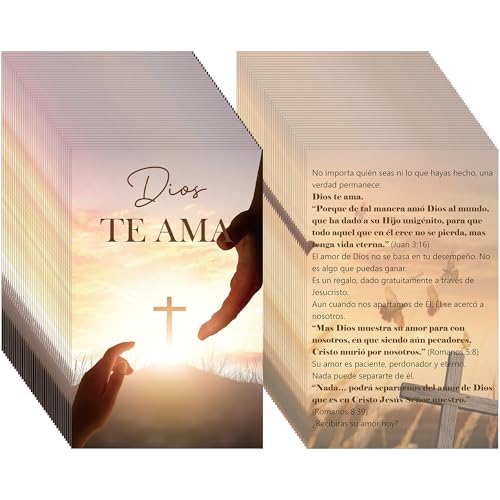 Cartes de vœux espagnoles Dios Te Ama par 240 pour évangélisation chrétienne