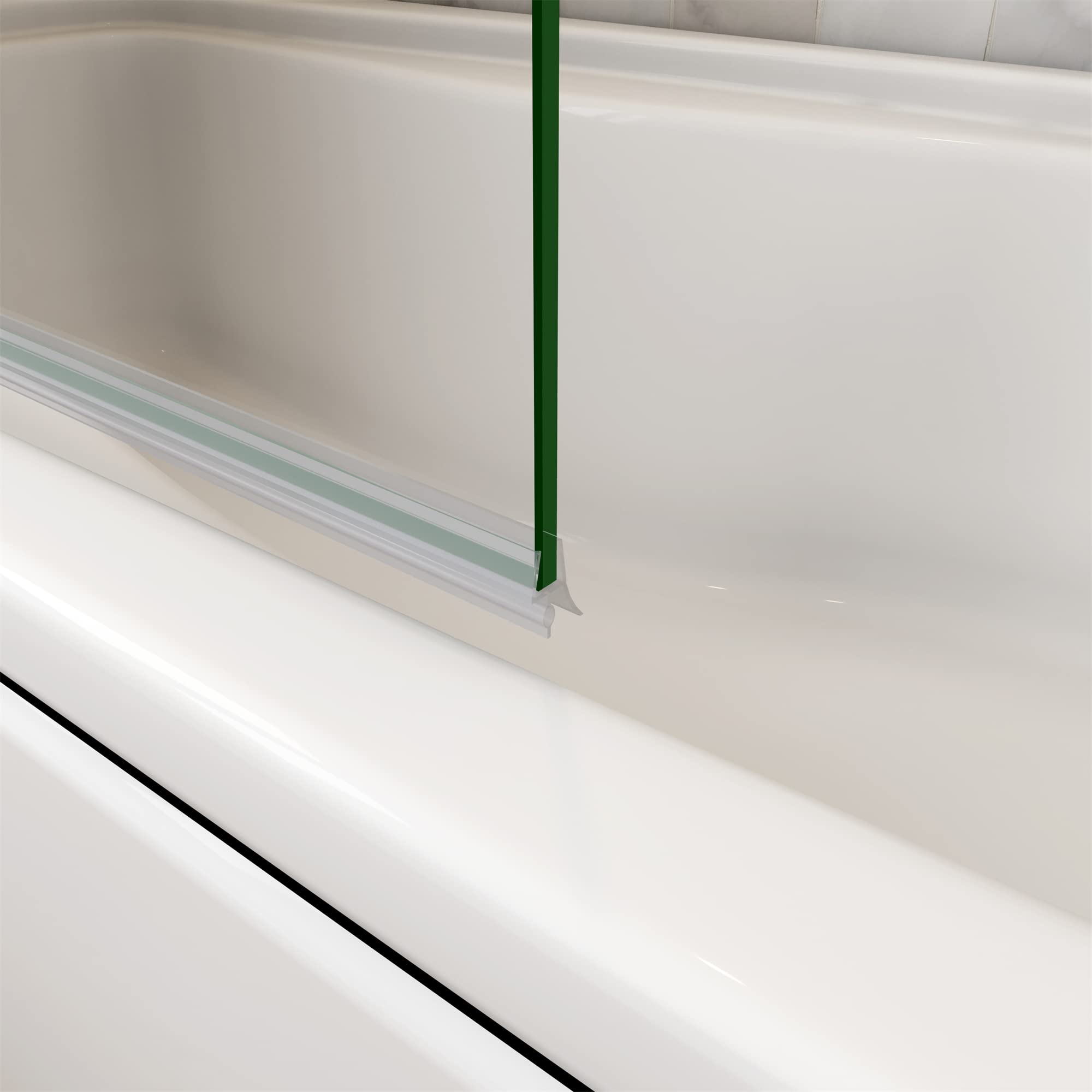 Mampara Ducha para Bañera - Abatible 2 Hojas - Cristal Templado 6mm - Plegable - (980-1000) X1400mm