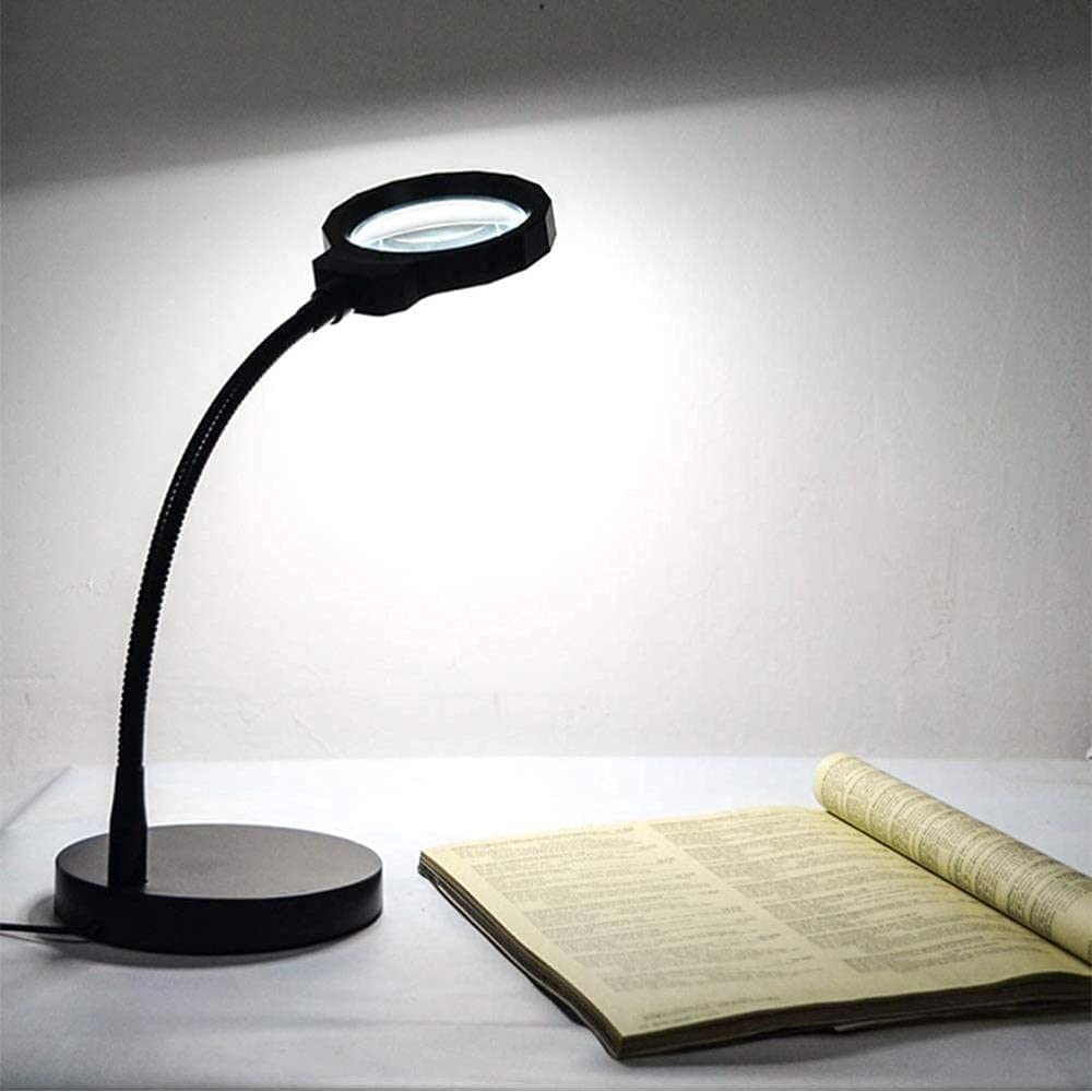 Szkło Powiększające Led Pulpit Lampa Powiększająca Biurko Swobodne Zginanie Lampka Do Czytania Naprawa Oświetlenie Lupa Światło Zasilacz Usb