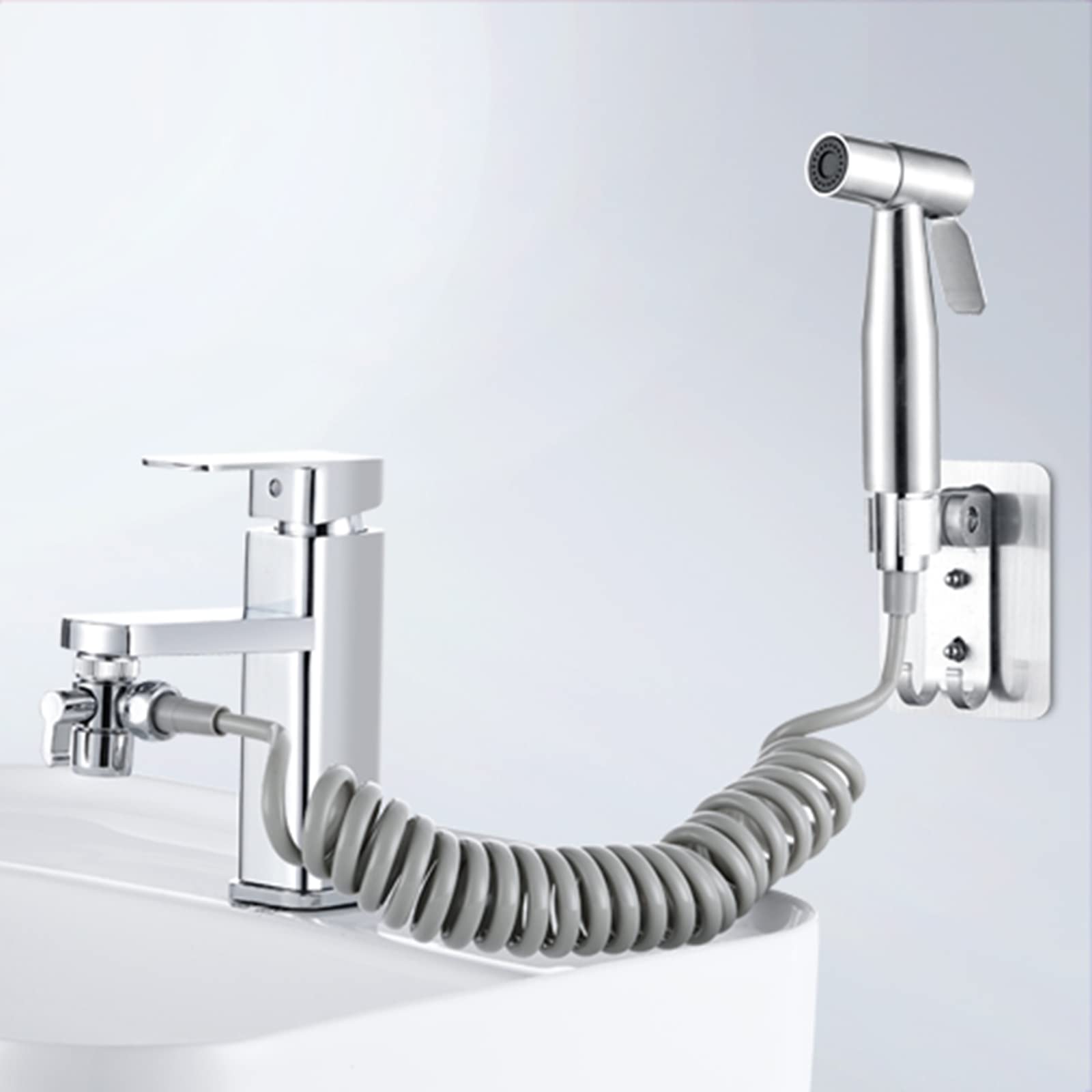 Robinet de salle de bain avec accessoire de douche à main et douchette lavabo