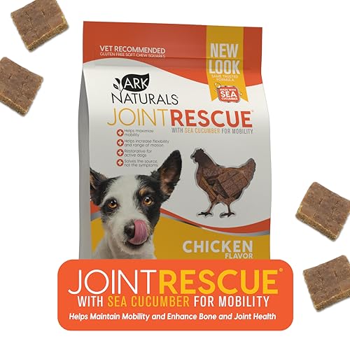 Ark Naturals Joint Rescue Dog Chew, Chicken Flavor, Joint Supplement with Glucosamine & Chondroitin, 1 Pack