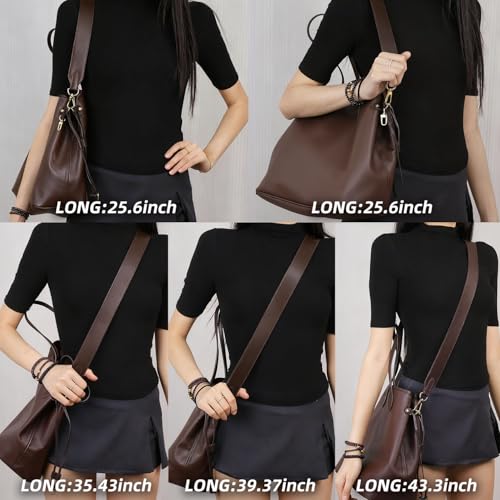 Image of DGAZ Vachetta Leather Crossbody Strap for Neverfullbag with Gift Box, Handmade DIY purse strap