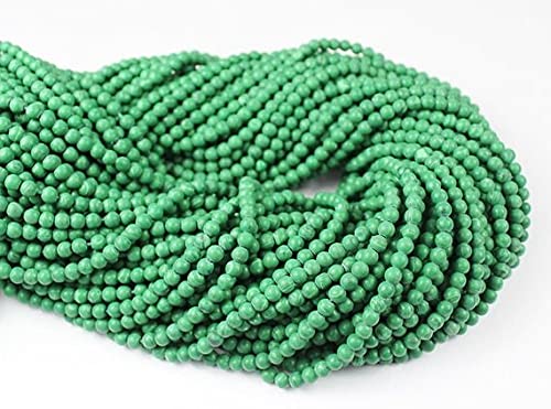 Perles en malachite LKBEADS rondes et lisses 3,5mm de qualité supérieure