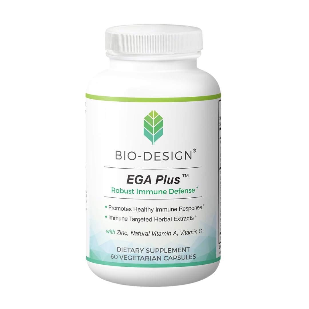 EGA Plus - Robust Immune Support with Zinc, Natural Vitamin A & Vitamin C (60 Capsules)