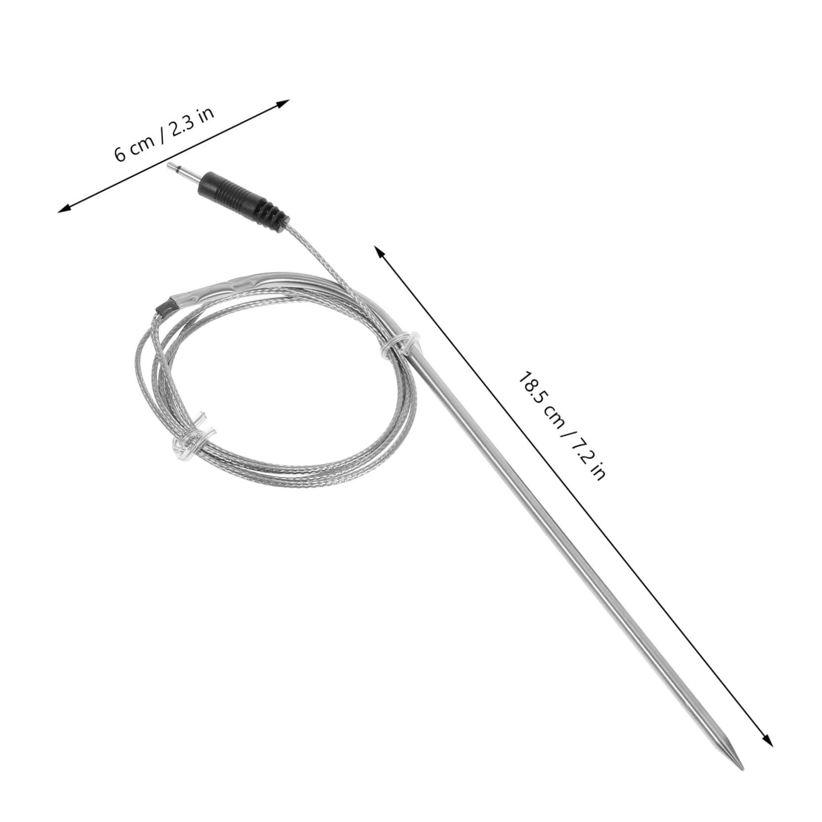VANZACK 1 Set Temperature Probe Clip Meat Thermometer with High Heat Resistance for Accurate Grilling Easy Operation and Firm Grip for Barbecue Cooking
