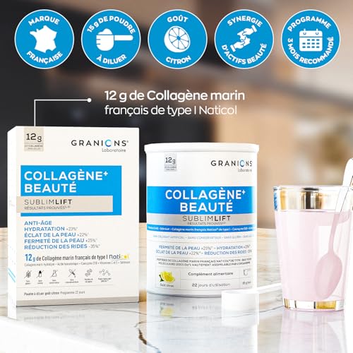 Granions - Sublimlift - Collagene Marin - Acide Hyaluronique - Goût Citron
