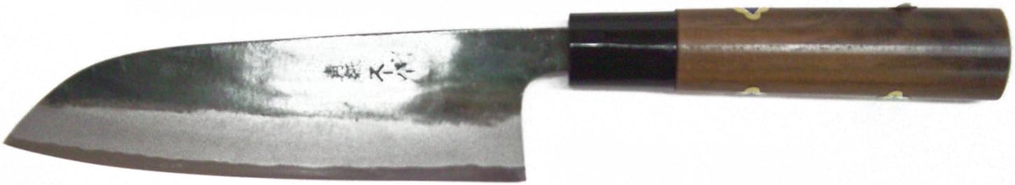 Tosa Knife Knives Black Hammered Santoku Super Steel 150 mm