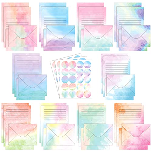 TaoBary 160 Pcs Stationery Paper Set 50 Double Sided Stationery Papers with 50 Matching Envelopes...
