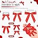 Wavwavw 100 Pcs Christmas Twist Tie Bow for Treat Bags, Small Satin Ribbon Bow for Gift Wrapping Champagne Bottle Cake Craft DIY Gift Wedding Favors Christmas Decor 1. 5