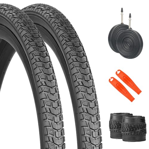 MEGHNA 700 x 40C gravelbanden set met binnenbanden en bandenlichters