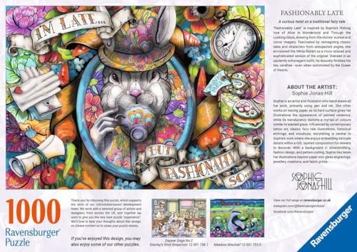 Ravensburger Fashionably Late Puzzle de 1000 Piezas para Adultos miniatura 6