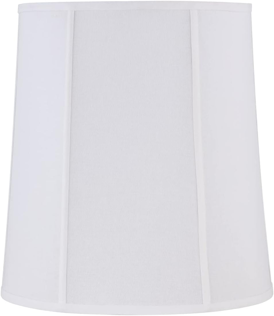 Aspen Creative 35040, Handsewn Bell Off White Spider Shade/Linen Fabric, 12" Top x 14" Bottom x 15" Slant