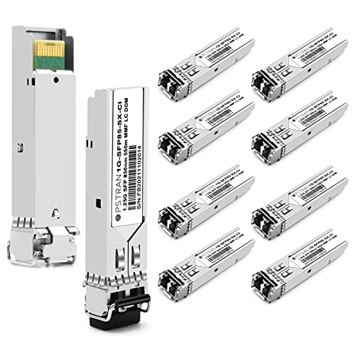 OPSTRAN 1000BASE-SX SFP Optical Transceiver Module Compatible with Cisco GLC-SX-MMD GLC-SX-MM SFP-GE-S GLC-SX-MM-RGD 850nm 550m DDM Duplex LC MMF 10pcs/Pack