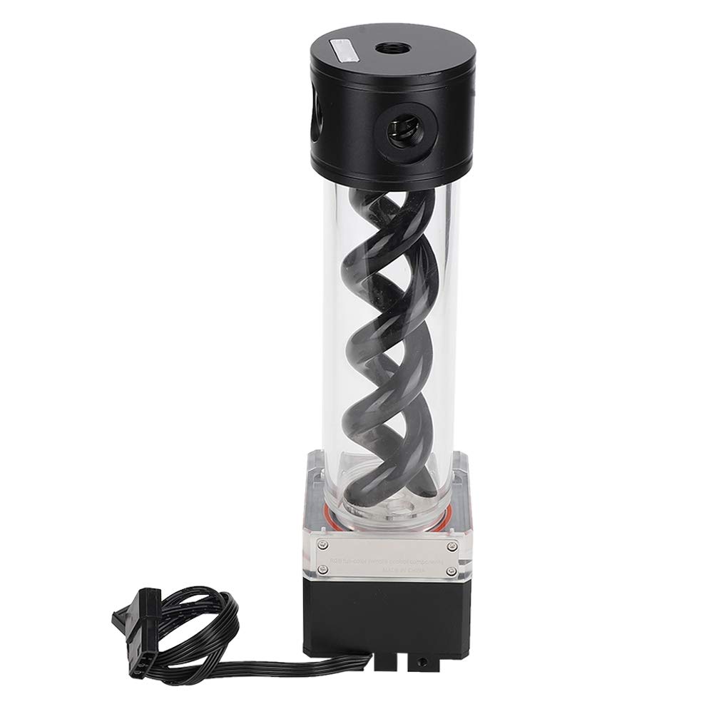 Kit Serbatoio di Raffreddamento ad Acqua, Mini Pompa di Raffreddamento ad Acqua 800L/H, Serbatoio della Pompa di Raffreddamento ad Acqua Anodo in Alluminio 4 Metri Testa Accessori(Nero)