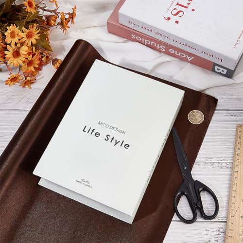 CRASPIRE 110 x 42cm Brown Book Cloth for Book Binding Nylon Fabric Surface Paper Backed A4-A8 Red Color Bookcover Books Album Scrapbooking DIY Covering Protector Bookcloth Bookbinding Supplies - Image 4