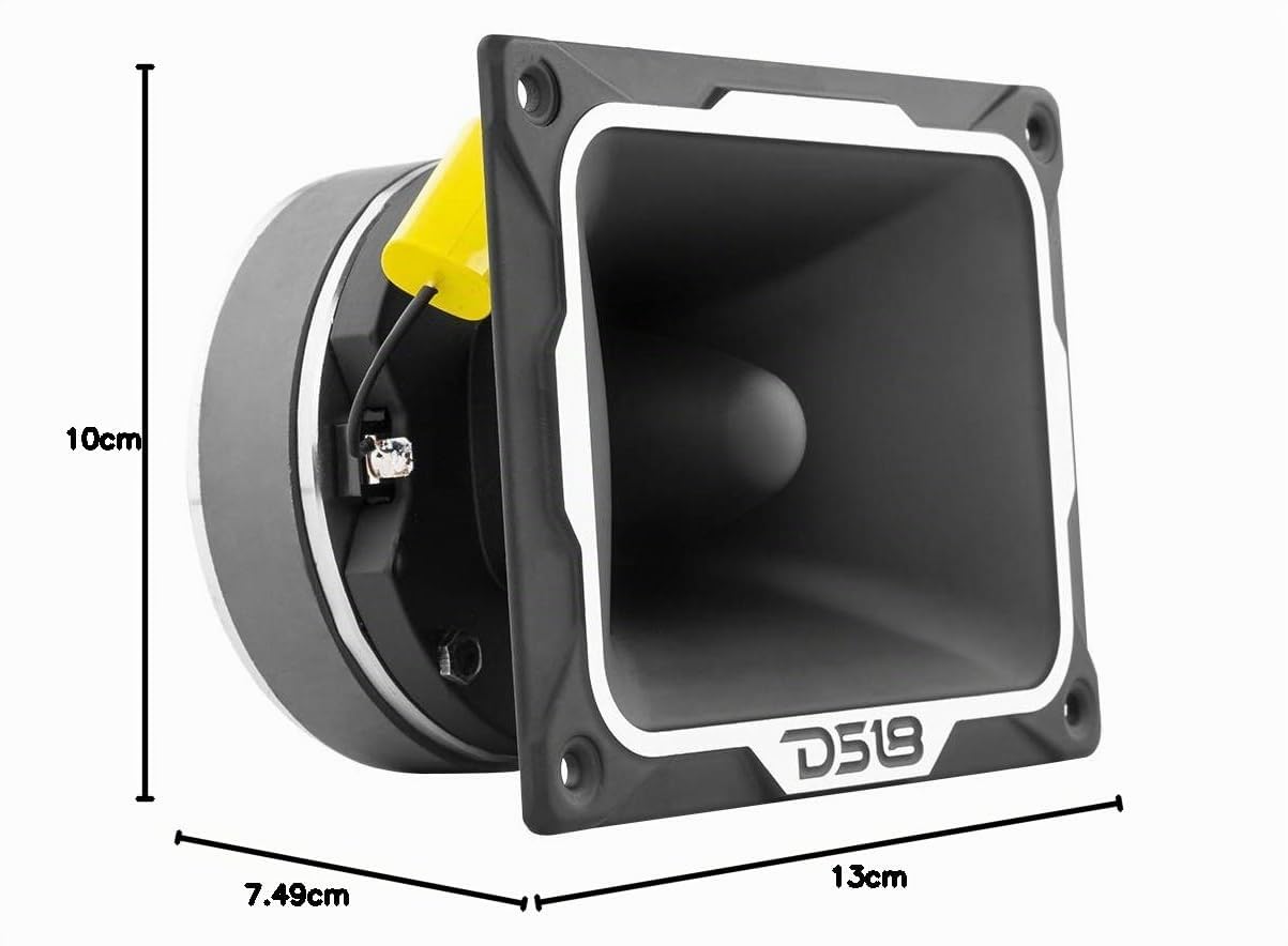 DS18 PRO-TWX5 Super-Bullet-Hochtöner aus Aluminium, 3,8 cm VC, 500 W Max, 250 W RMS, 4 Ohm mit integriertem Crossover, Top-Hochtöner für Pro-Audio- und Voceteo-Systeme (1 Lautsprecher)