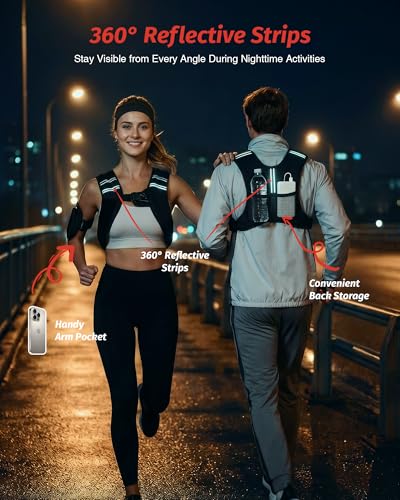 ZELUS Weighted Vest, 6lb/8lb/12lb/16lb/20lb/25lb/30lb Weight Vest with Reflective Stripe for Workout, Strength Training, Running, Fitness, Muscle Building, Weight Loss, Weightlifting