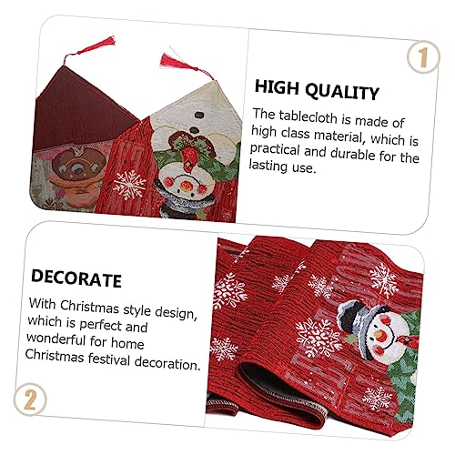 Chemin de table de Noël Cabilock lavable pour protéger et décorer votre table facilement - 4