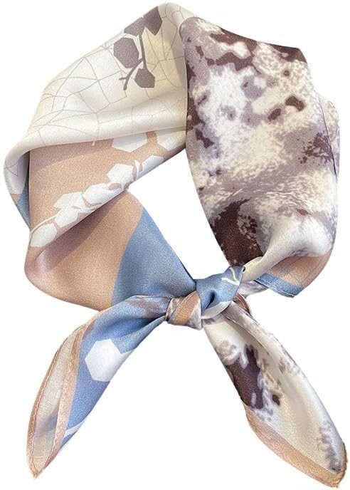 Floral Pattern Shawl Wraps Small Scarf Versatile Decorative Silk Fashion Women's Hairband
