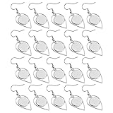 Ycauty Bandejas en Blanco para Pendientes con Colgante de Gota de Agua de Acero Inoxidable DIY para Fabricación de Joyas 20 Piezas