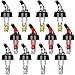 Medición de licor, juego de 12 vertedores de botella de licor, de 30 ml, dispensador automático de bebidas para vino, cócteles, alcohol, colores mezclados (4 claros, 4 amarillos y 4 rojos)