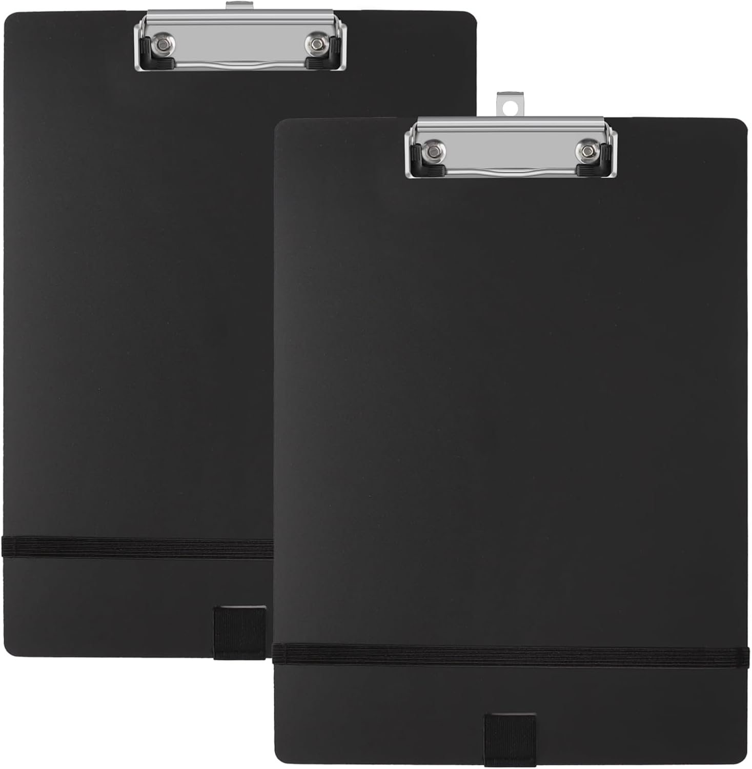 Anjmd 2 Pack Black Plastic Clipboards Plastic Clipboards
