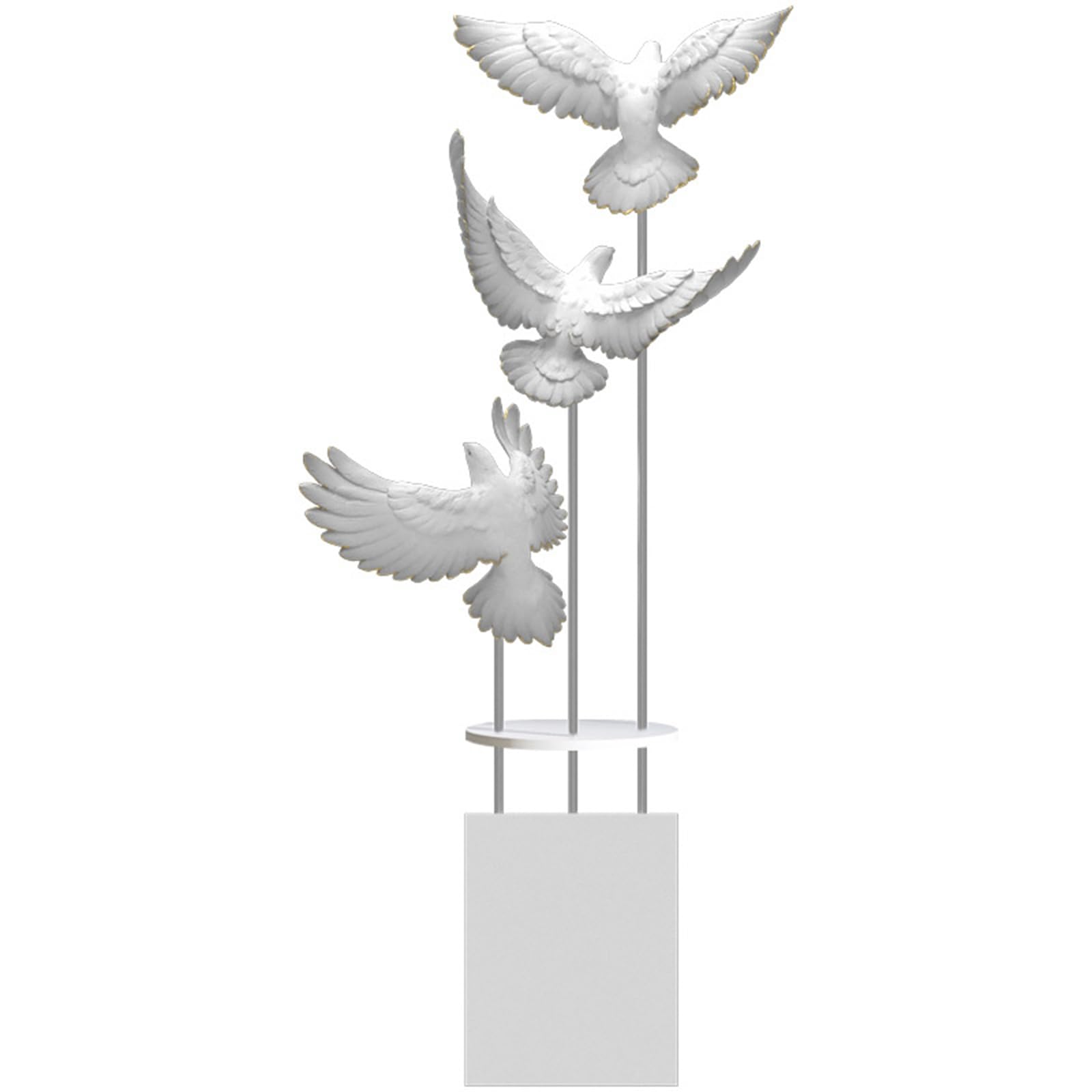 Hhhxkkuu Large Floor Standing Nordic Bird Art Sculpture 126cm Tall