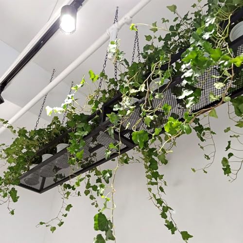 Casier à vin suspendu industriel avec chaînes décoratives 100cm - 7