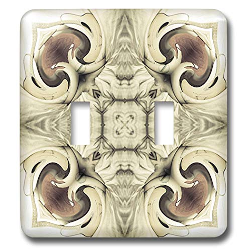 Double interrupteur à bascule avec élégante pierre précieuse mandala 3dRose - 2