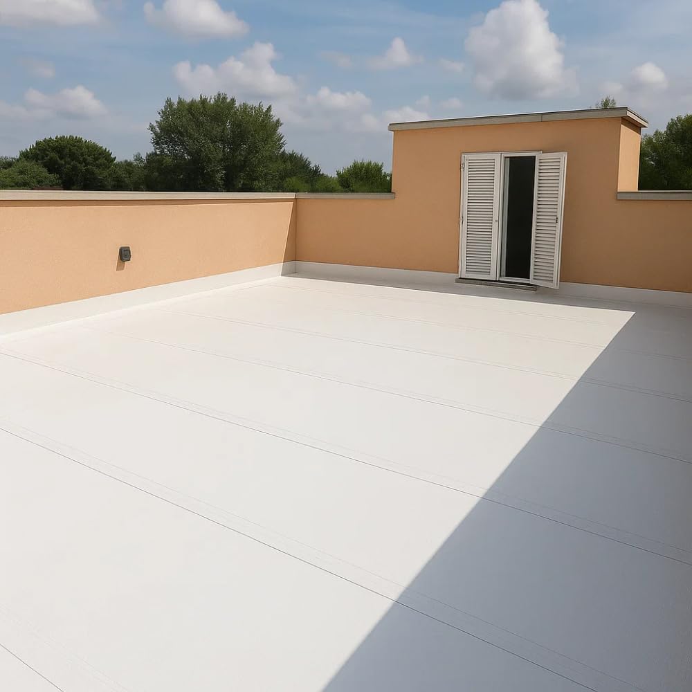 FORTUNATO Guaina Autoadesiva Polimerica Ardesiata Bianca 4 Kg/m² Impermeabilizzazione Coperture CASASCIUTTA Rotolo 1 x 10 m