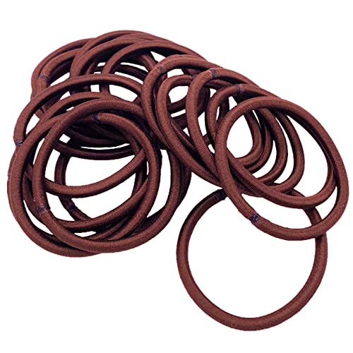 Haarallerliebst Women's Hair Scrunchies Medium Brown for Brown Hair (Pack of 20, 4.5 mm Thick) - Image 2
