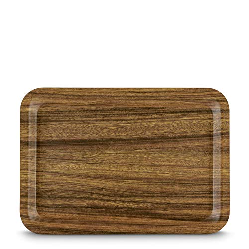 Image of Freelance Nature Kraft Serving Tray Beige, 24x34 cm, Rectangle, Non-Slip Surface, Decorative Anti-Skid Kitchen & Dining /Coffee Table Trays for Breakfast /Food /Tea - Brown, Made in Europe