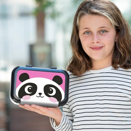 Image of ZIPIT Large Recycled Plastic Pencil Box for Girls | Pencil Case for School | Organizer Pencil Bag | Large Capacity Pencil Pouch (Panda)