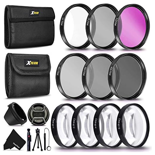 PRO 58MM Filters + 58mm Lens Hood KIT for Canon EF-S 18-55mm f/3.5-5.6 is II/STM, Canon EF-S 55-250mm f/4-5.6 is II/STM, Canon EF 70-300mm f/4-5.6 is USM, Canon EF 75-300mm f/4-5.6 III USM Lenses