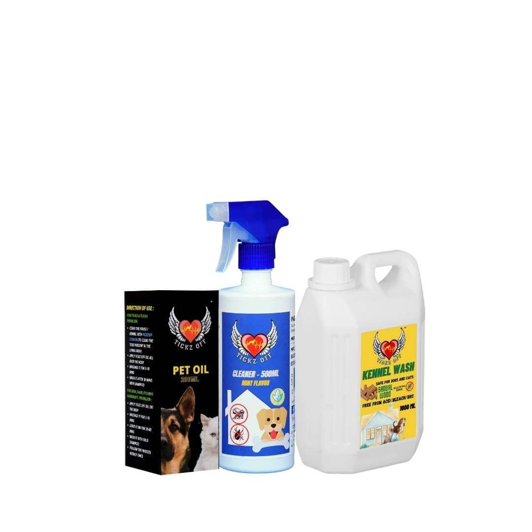 Pet Oil + Cleaner + Wash | tickzoff | for tick,Fleas & Mites, Skin Problem, Hair Problem, Dandruff and itching (Sandal, 1L (-15% Off)) (B0CFYTT9WQ) Amazon Price History, Amazon Price Tracker