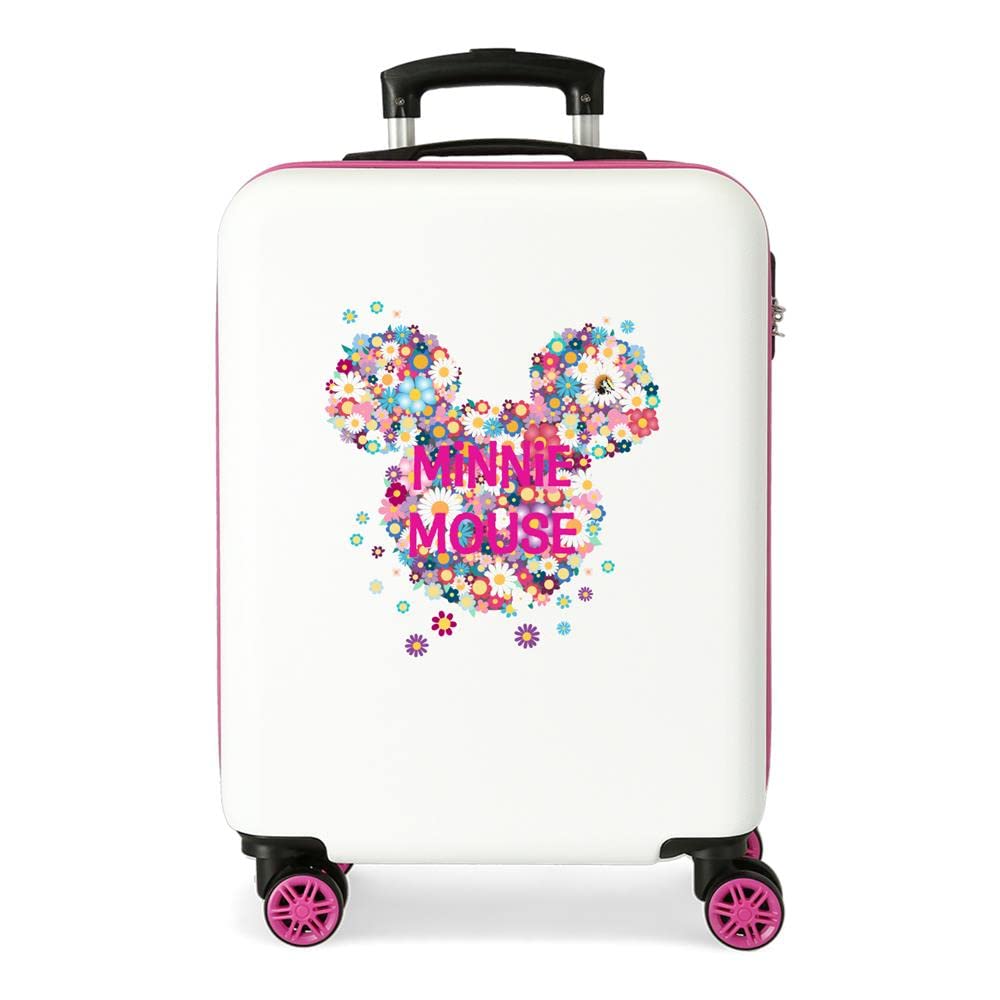 Disney Minnie Sunny Day Maleta de Cabina Rosa 37x55x20 cms Rígida ABS Cierre combinación 34L 2,6Kgs 4 Ruedas Dobles Equipaje de Mano
