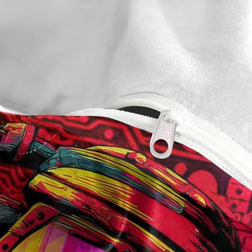Parure de lit cyberpunk idée cadeau originale pour lit simple d'adolescent - 8