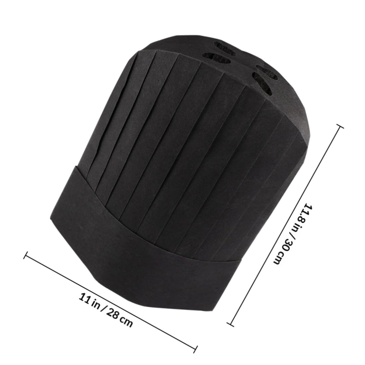 Gorro de Chef Desechable 28x30 Cm, 20 Piezas, Sombrero de Cocina Ecológico y Biodegradable, Alta Copa de 12 Pulgadas, Uso Profesional para Restaurante y Catering