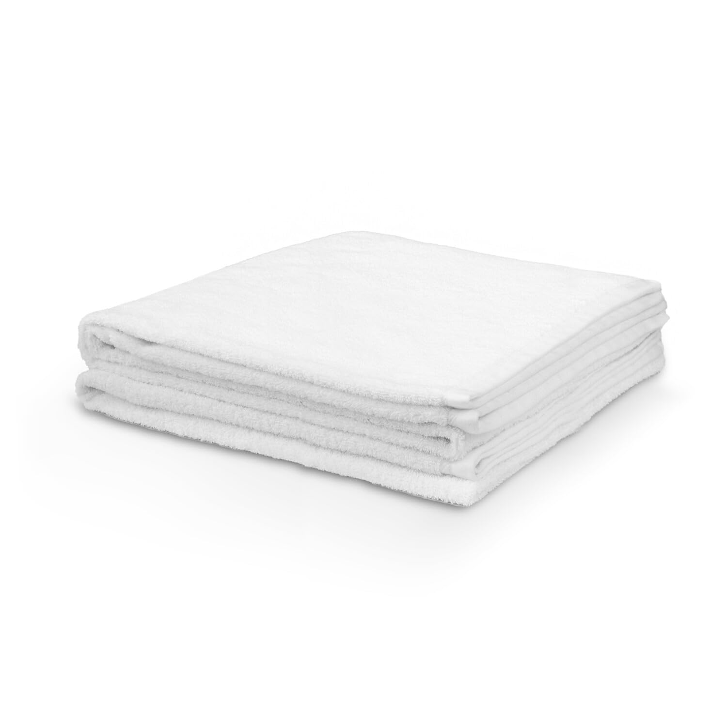 Lot de 10 Hôtel Serviette de bain – Blanc uni – 500 g/m²
