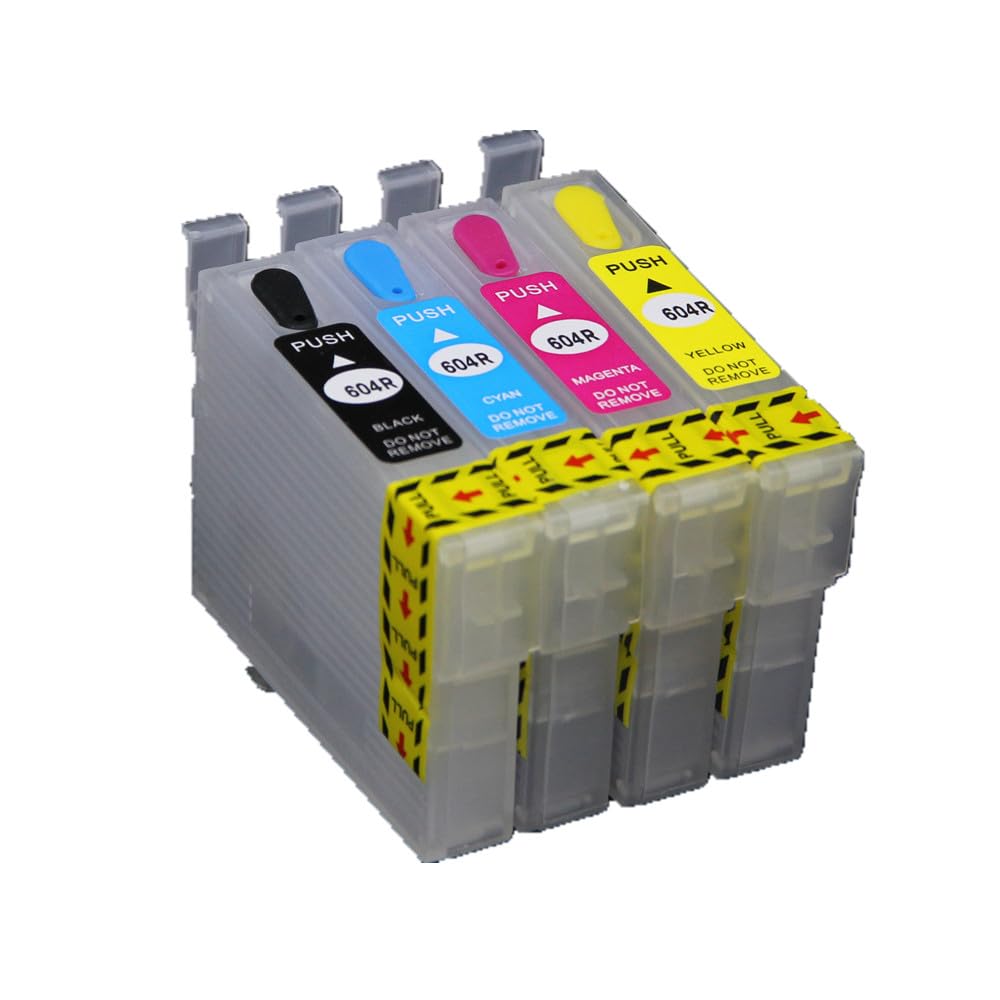 Leere nachfüllbare Tintenpatrone Ersatz für 604R oder 604XL Tinte, für Epson XP-2200 XP-2205 XP-3200 XP-3205 XP-4200 XP-4205 WF-2910DWF WF-2930DWF WF-2935DWF WF-2950DWF Drucker