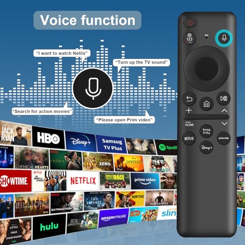 Image of Rechargeable Voice Remote for Samsung Smart TV Remote, BN59-01432A Remote Replacement for Samsung OLED Neo QLED Crystal UHD Frame Solar 4K 8K Smart TVs VG-TM2360E
